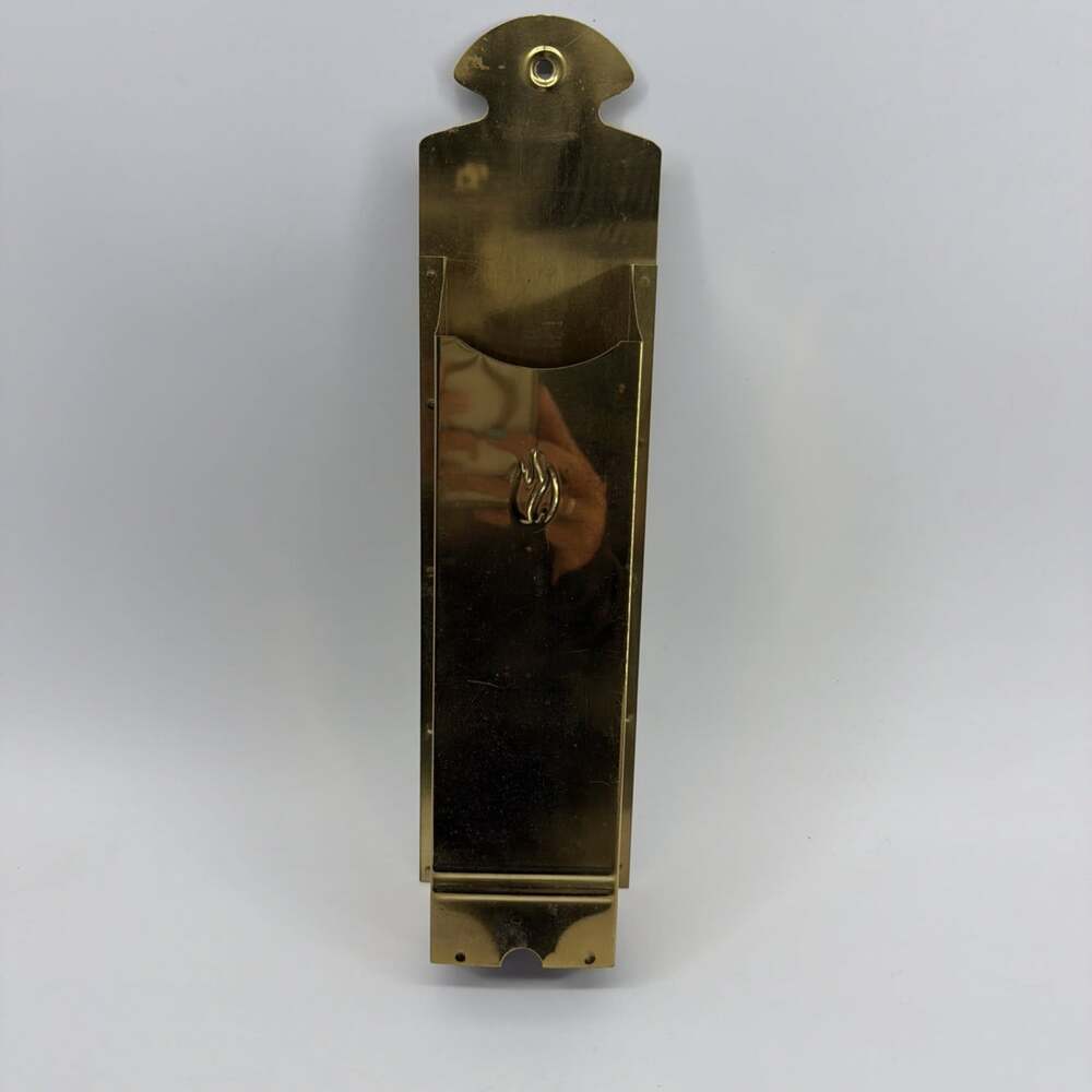 Brass Long Matchstick Holder Fireplace Stove Flame Log Campfire Stricker Used